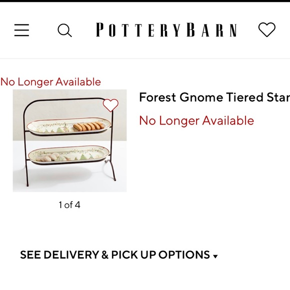 Pottery Barn Festive Tree Trimming Forest Gnomes Tiered Stand 🎄🎁 - Picture 5 of 11